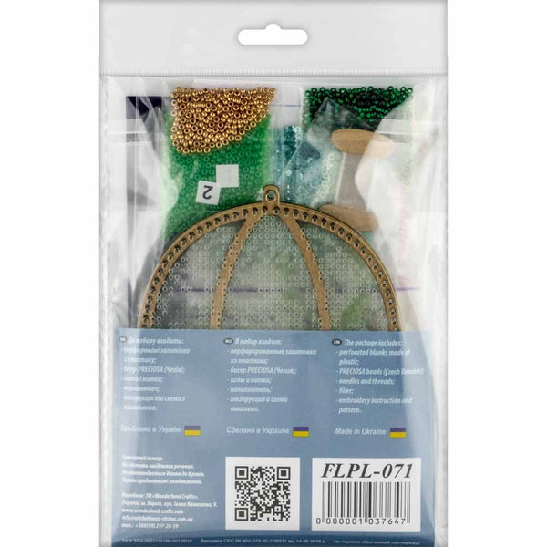 DIY Bead embroidery kit on a plastic base