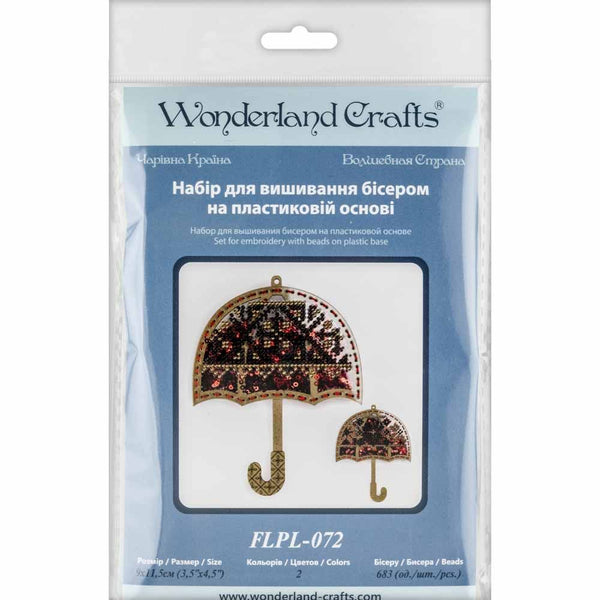 DIY Bead embroidery kit on a plastic base