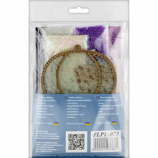 DIY Bead embroidery kit on a plastic base