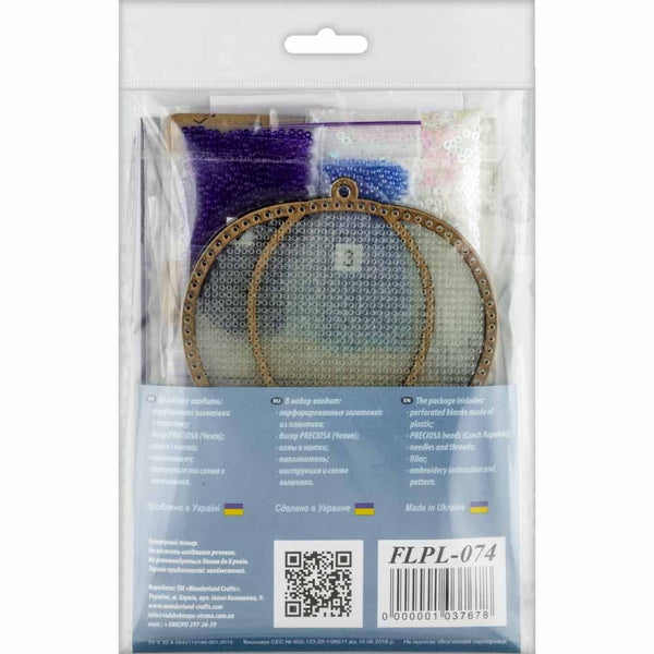 DIY Bead embroidery kit on a plastic base