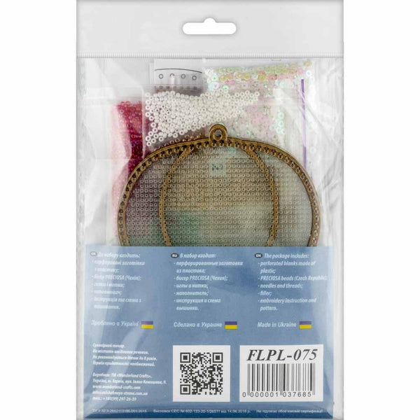 DIY Bead embroidery kit on a plastic base