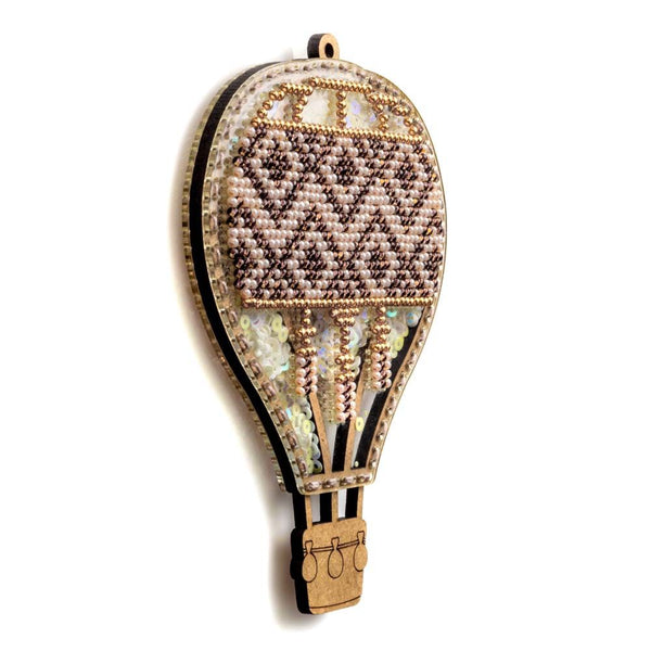 DIY Bead embroidery kit on a plastic base