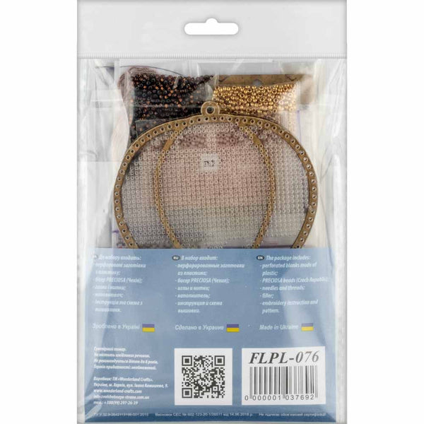 DIY Bead embroidery kit on a plastic base