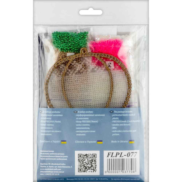 DIY Bead embroidery kit on a plastic base