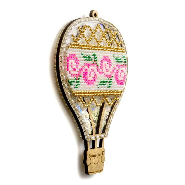 DIY Bead embroidery kit on a plastic base