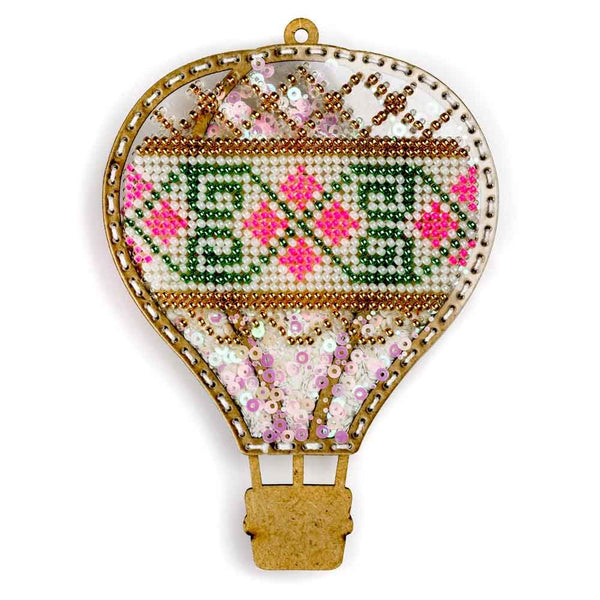 DIY Bead embroidery kit on a plastic base
