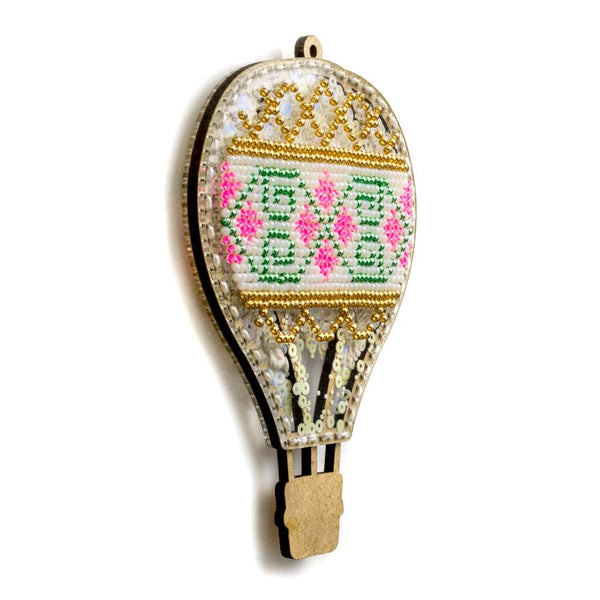 DIY Bead embroidery kit on a plastic base