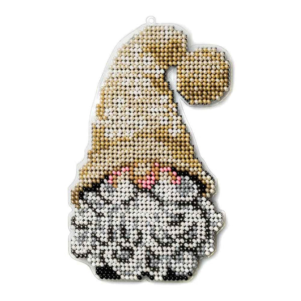 Bead embroidery kit on a plastic base