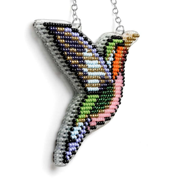 Bead embroidery kit on a plastic base