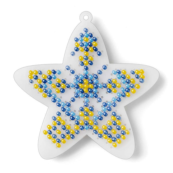 Bead embroidery kit on a plastic base