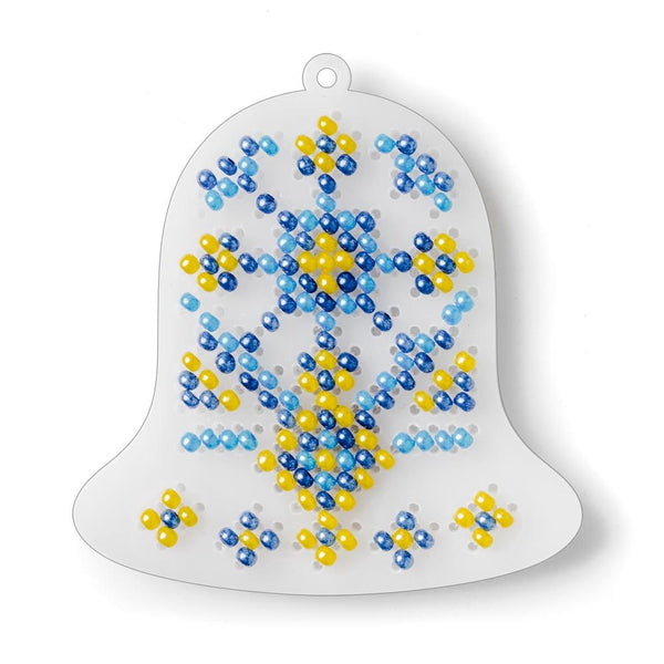 Bead embroidery kit on a plastic base