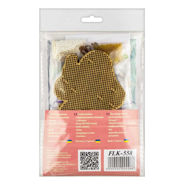 DIY Beaded embroidery on wood kit