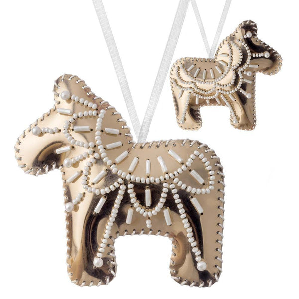 Beaded Embroidery Kit “Horse Christmas Ornament”