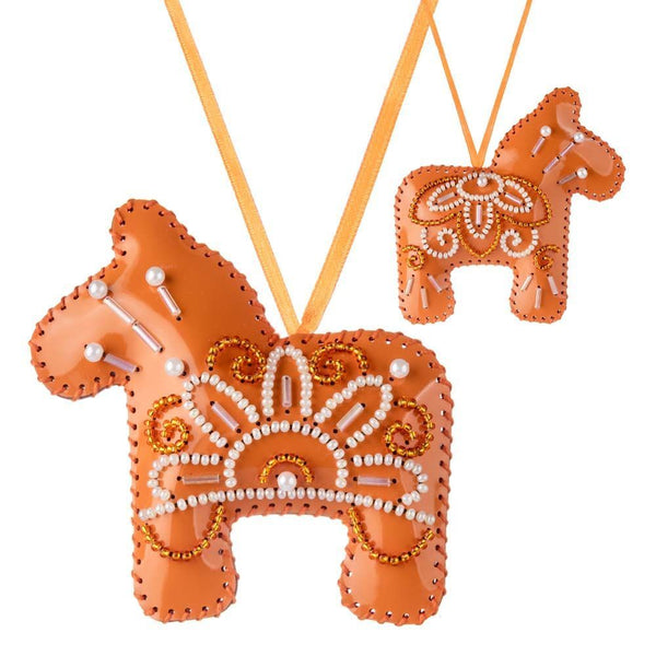 Beaded Embroidery Kit “Horse Christmas Ornament”