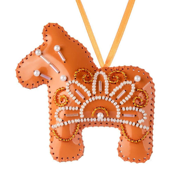 Beaded Embroidery Kit “Horse Christmas Ornament”