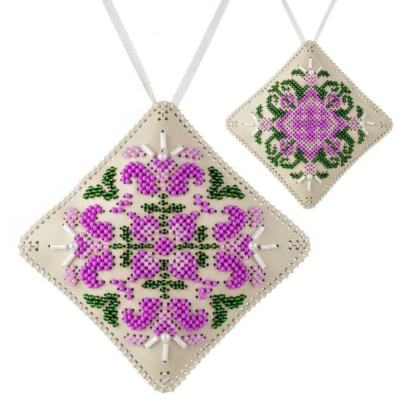 Beaded Embroidery Kit “Mini Pillow Christmas Ornament”