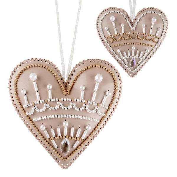 Beaded Embroidery Kit “Heart Christmas Ornament”