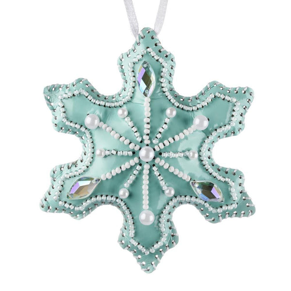 Beaded Embroidery Kit “Snowflake Christmas Ornament”