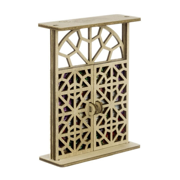 Wooden Window Embroidery Kit with Shutters «Festive Windowsill»