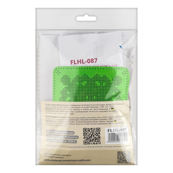 Cross Stitch Kit “Mini Pillow Christmas Ornament” DIY Christmas Ornament on Faux Leather