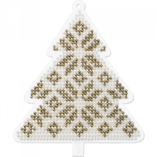 Bead embroidery kit on a plastic base