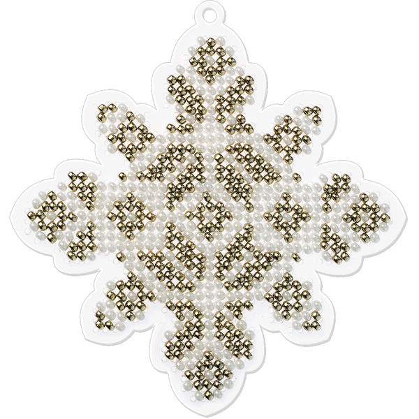 Bead embroidery kit on a plastic base