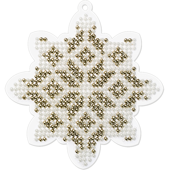 Bead embroidery kit on a plastic base