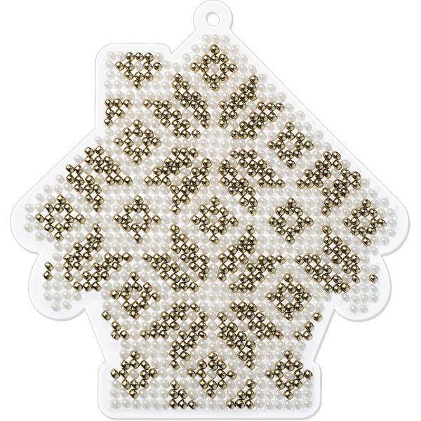 Bead embroidery kit on a plastic base