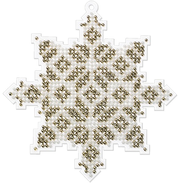 Bead embroidery kit on a plastic base