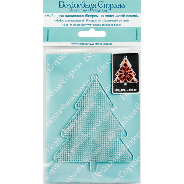 Bead embroidery kit on a plastic base