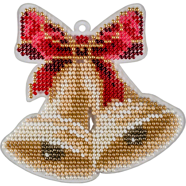 Bead embroidery kit on a plastic base