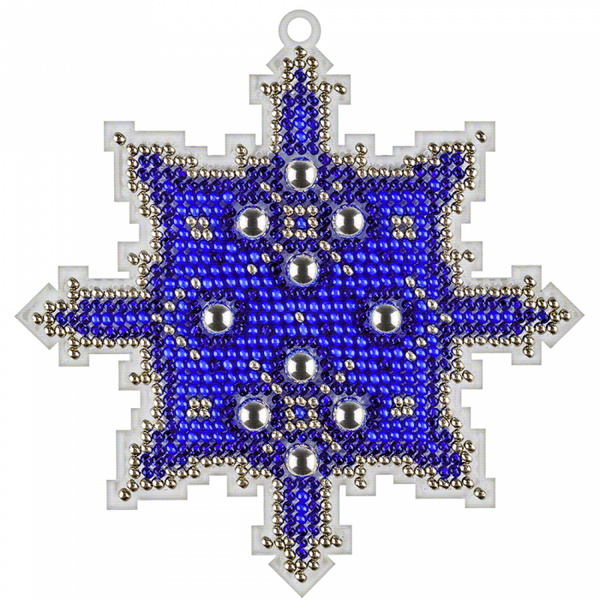 Bead embroidery kit on a plastic base