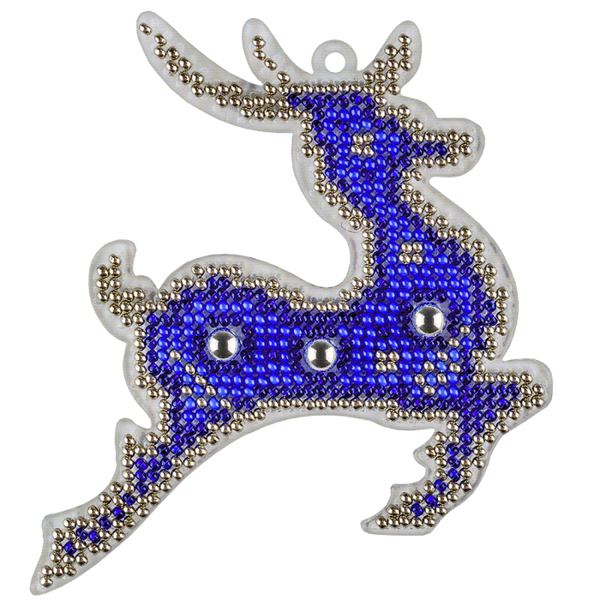 Bead embroidery kit on a plastic base