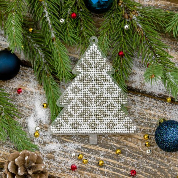 Bead embroidery kit on a plastic base