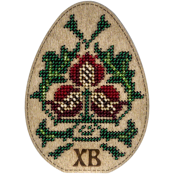 Bead embroidery kit on wood