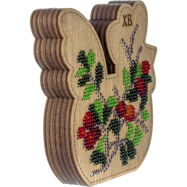 Bead embroidery kit on wood