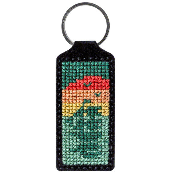 Cross-stitch kit on artificial leather