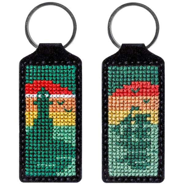 Cross-stitch kit on artificial leather