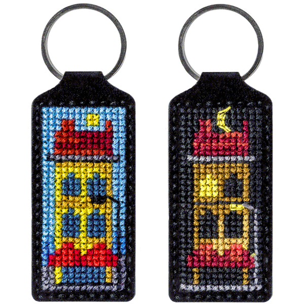 Cross-stitch kit on artificial leather