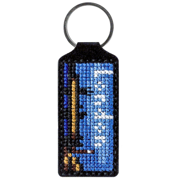 Cross-stitch kit on artificial leather