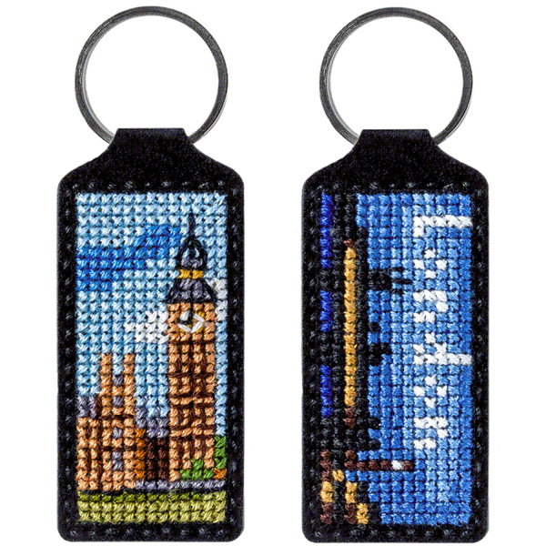 Cross-stitch kit on artificial leather