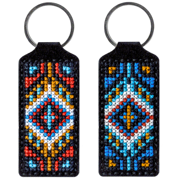 Cross-stitch kit on artificial leather