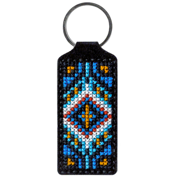 Cross-stitch kit on artificial leather