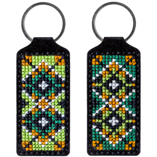 Cross-stitch kit on artificial leather