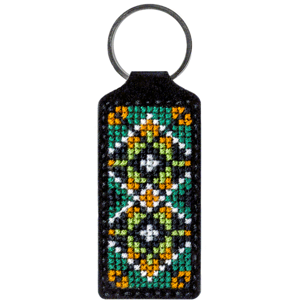 Cross-stitch kit on artificial leather