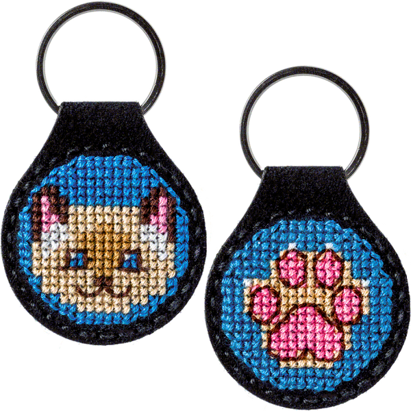 Cross-stitch kit on artificial leather
