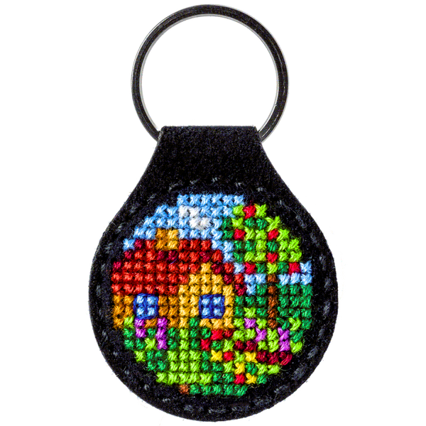 Cross-stitch kit on artificial leather
