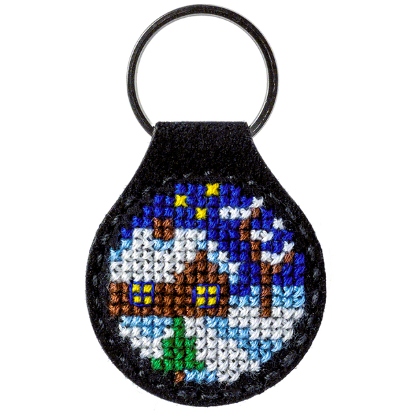 Cross-stitch kit on artificial leather