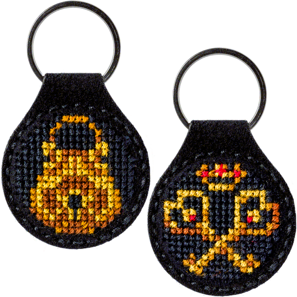 Cross-stitch kit on artificial leather