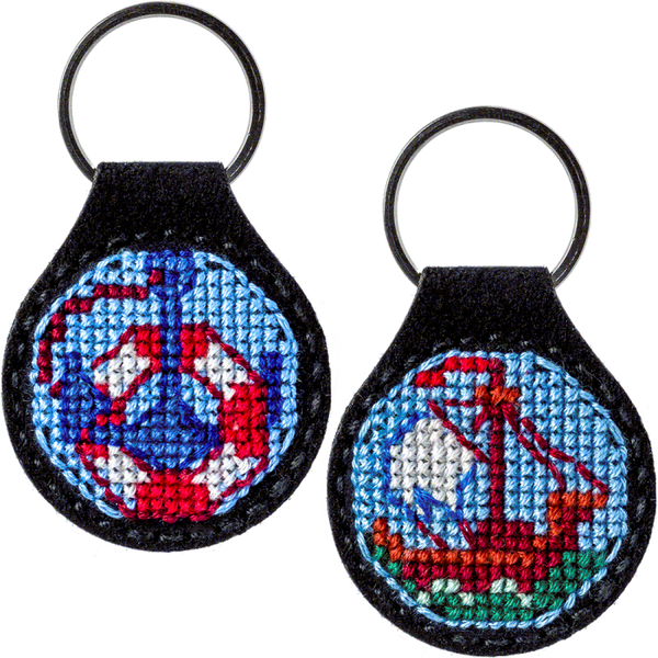 Cross-stitch kit on artificial leather